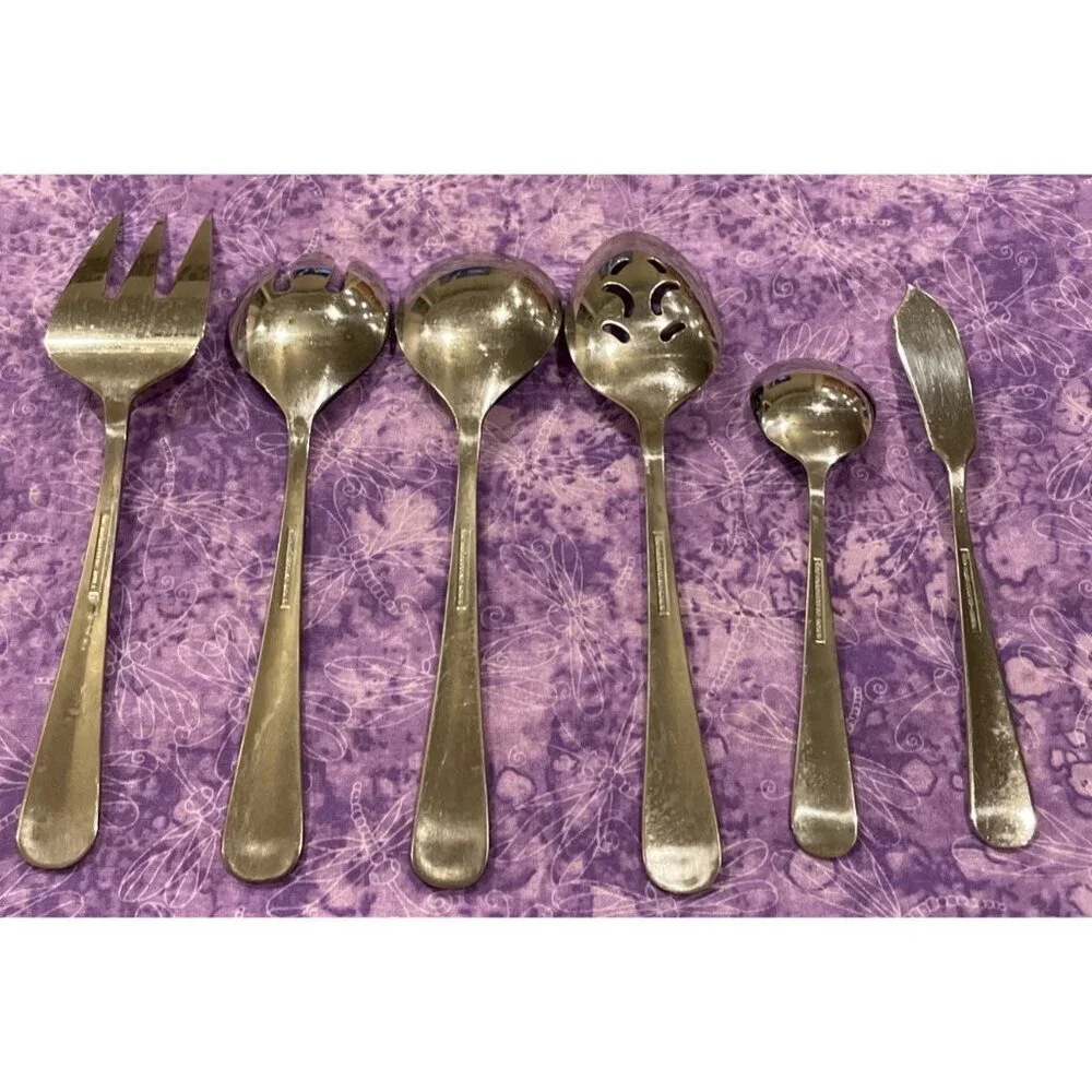 The Main Course MNF3 Serving Set Spoon Fork Korea‎ Stainless Flatware Set of 6